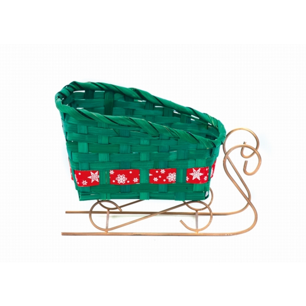 1868 Schlitten grün 23 x 14,5 x 16 cm